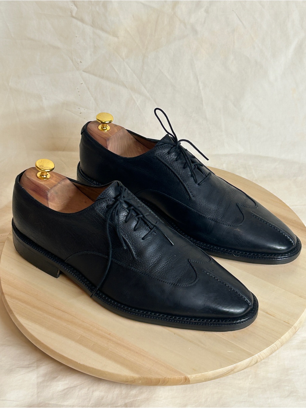 Gravati Super Prime Oxford Leather Dress Shoes Almond Toe 10.5 Wide